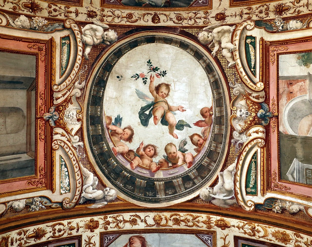 Giovanni Mannozzi - Accademia di Belle Arti, Cappella della Crocetta o di Giovanni da san Giovanni, Putti sulla volta